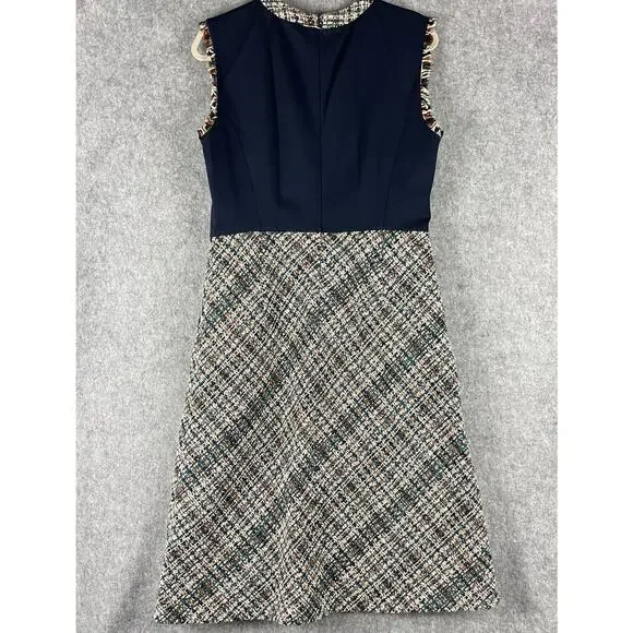 Tory Burch Tweed Pencil Dress Women 10 Textured Academia Career Old Money NEW - Picture 13 of 16